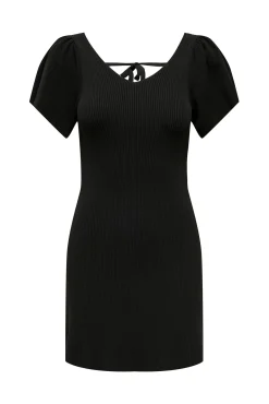 Only Vestido Corto Canale Negro Discount