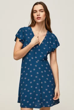 Pepe Jeans Vestido Corto Cruzado. Multicolor Clearance