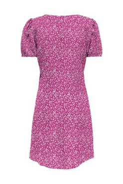 Only Vestido Corto Cruzado Rojo Clearance