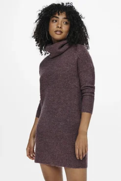 Only Vestido Corto Cuello Alto Rosa Outlet