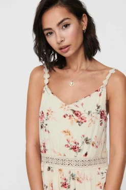 Only Vestido Corto Cuello Pico Blanco Online
