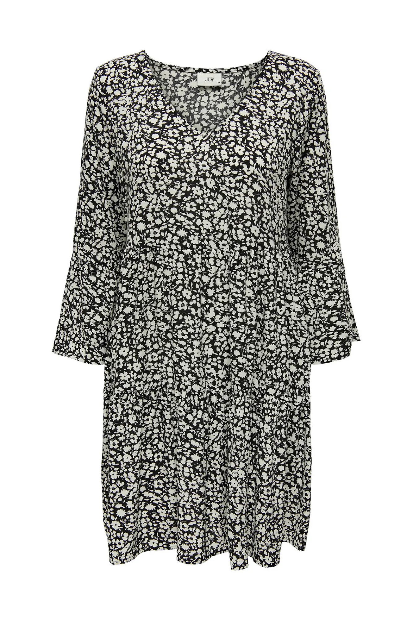 JDY Vestido Corto Cuello V Negro