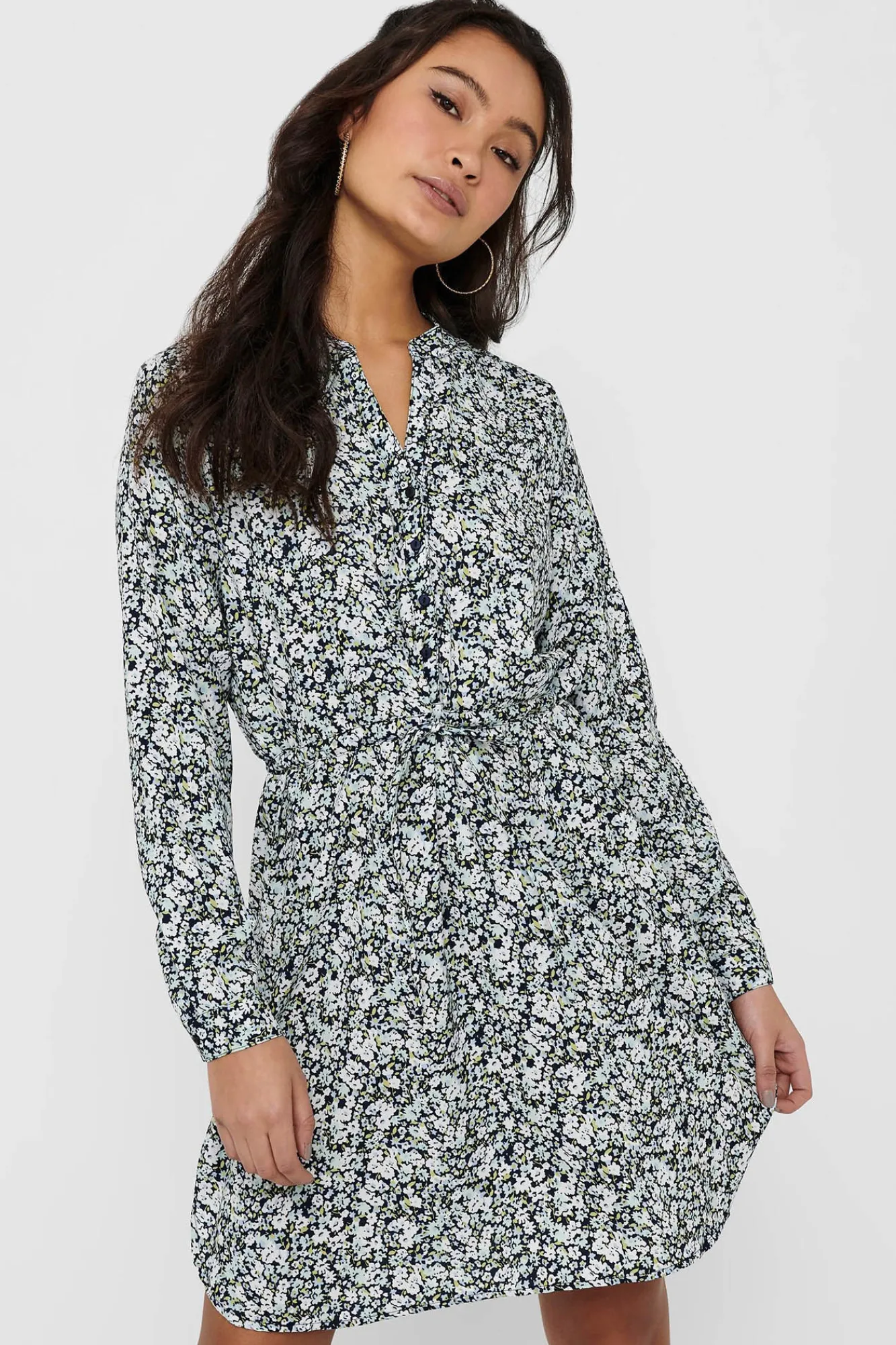 Only Vestido Corto De Corte Tunica Negro Sale