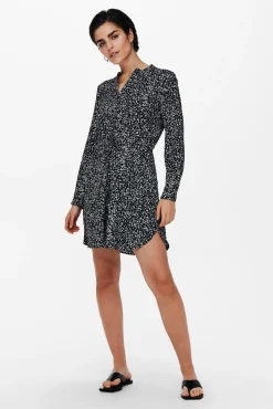Only Vestido Corto De Corte Tunica Negro New