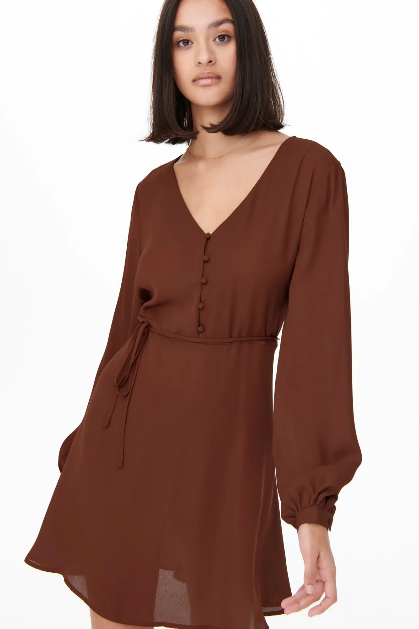 JDY Vestido Corto De Gasa Rojo Hot