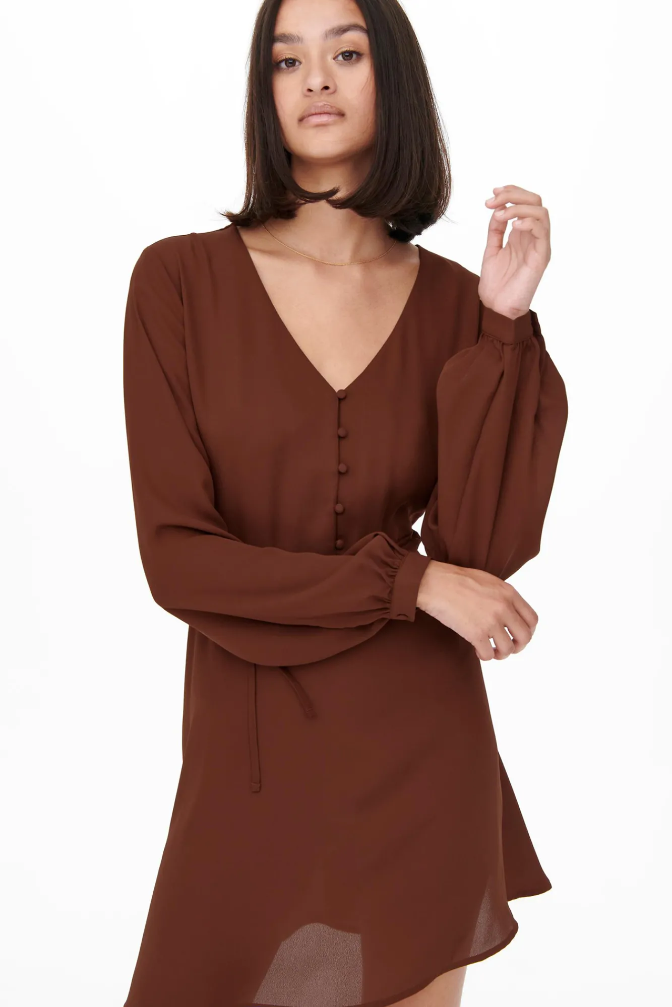 JDY Vestido Corto De Gasa Rojo Hot