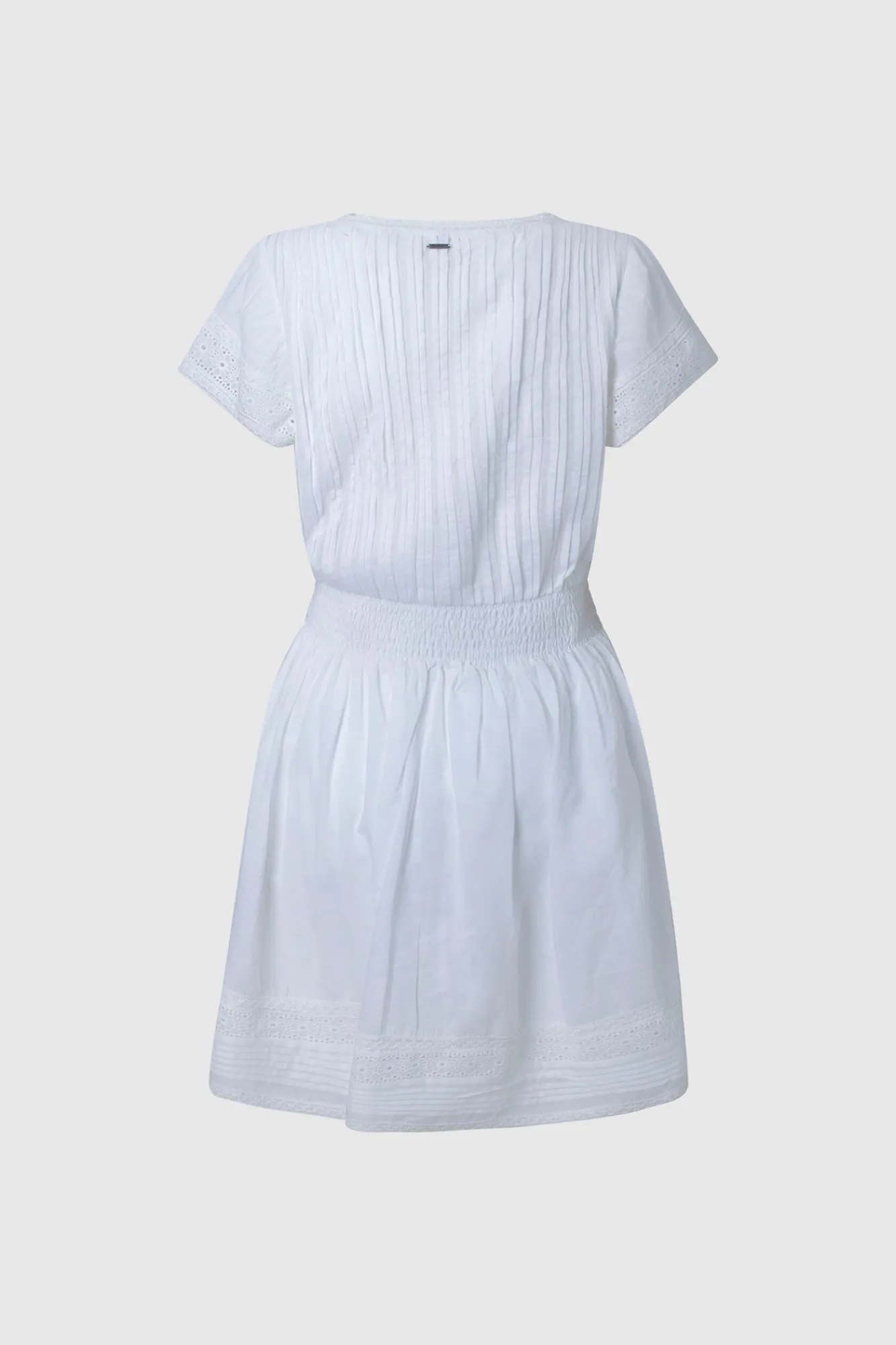 Pepe Jeans Vestido Corto De Manga Corta. Blanco New