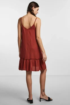 Pieces Vestido Corto De Mujer Rojo Discount