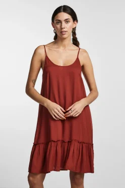 Pieces Vestido Corto De Mujer Rojo Discount