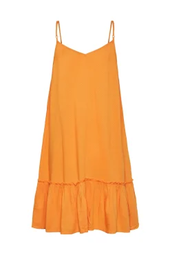 Pieces Vestido Corto De Mujer Naranja Best