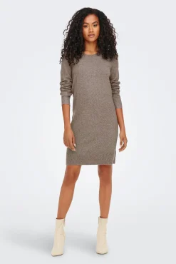 Only Vestido Corto De Punto Marron Medio Clearance