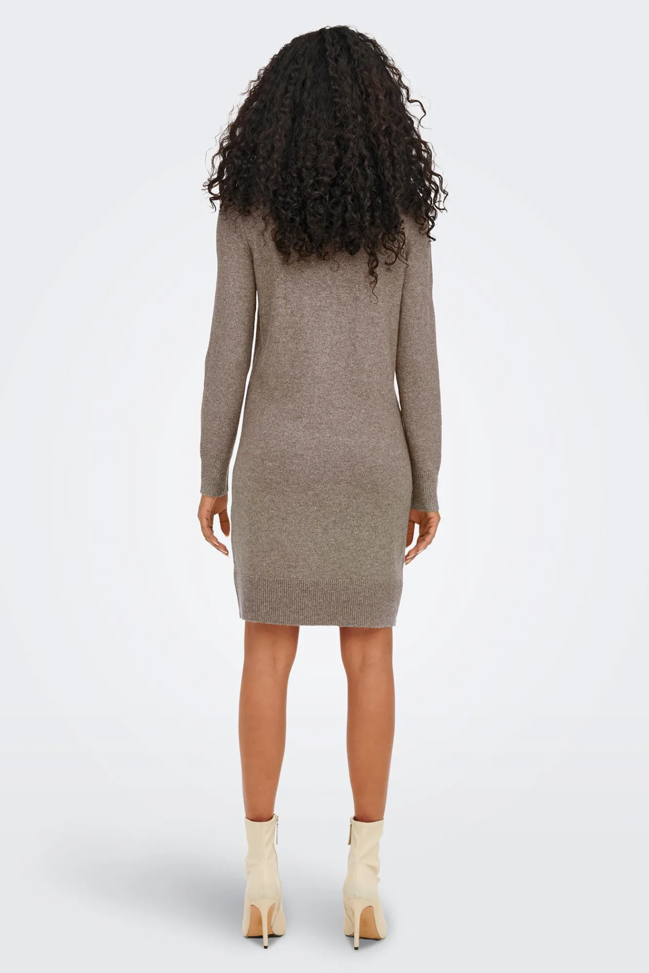 Only Vestido Corto De Punto Marron Medio Clearance