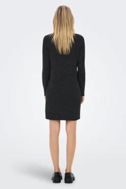 Only Vestido Corto De Punto Negro Online