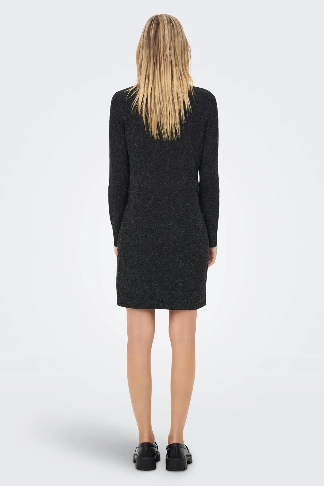 Only Vestido Corto De Punto Negro Online