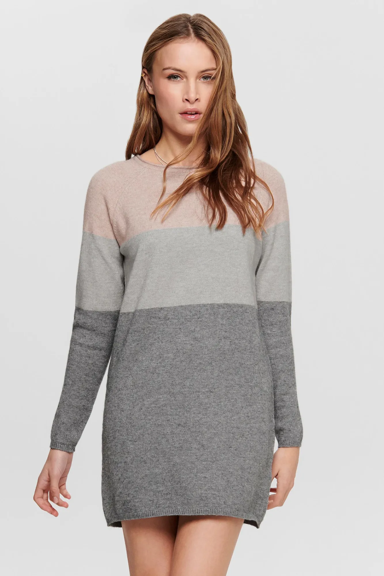 Only Vestido Corto De Punto Rosa Discount