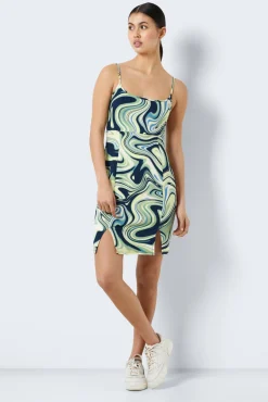 Noisy May Vestido Corto De Tirantes Verde Outlet