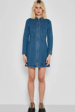Noisy May Vestido Corto Denim Azul Medio Online