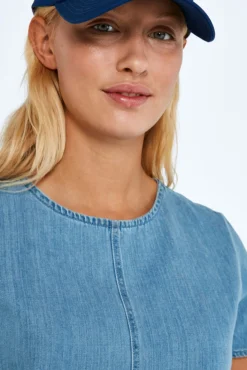Noisy May Vestido Corto Denim Azul Medio