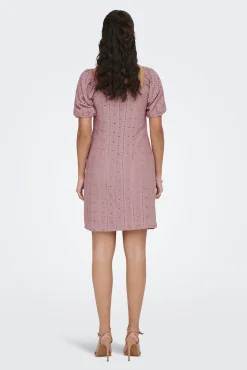 JDY Vestido Corto Detalles Calados Morado Sale