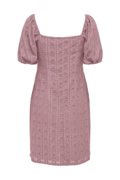 JDY Vestido Corto Detalles Calados Morado Sale