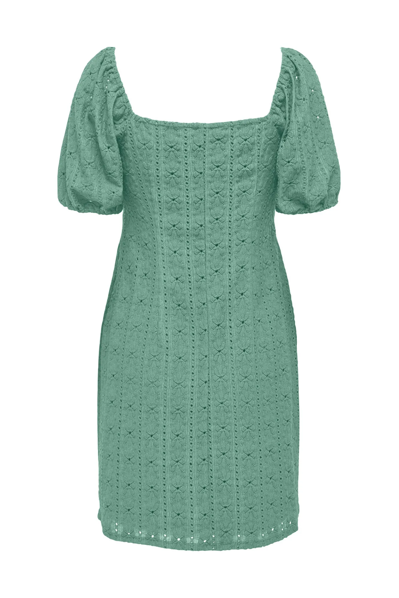 JDY Vestido Corto Detalles Calados Verde Discount