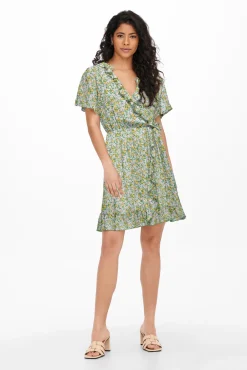 JDY Vestido Corto Estampado Blanco Hot