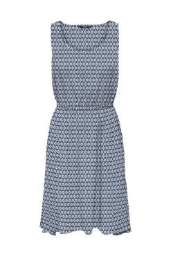 Only Vestido Corto Estampado Sin Mangas Azul Medio New