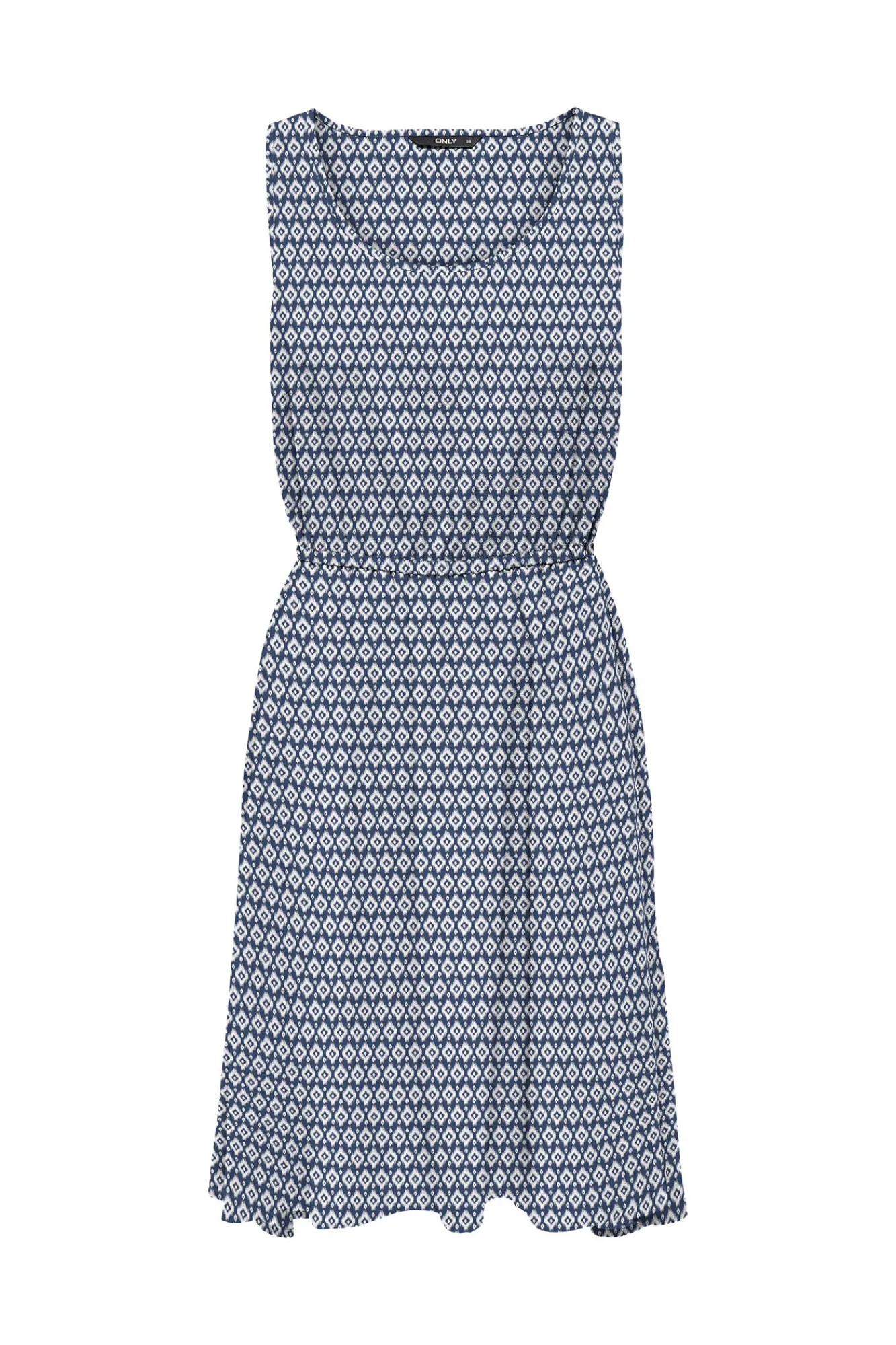 Only Vestido Corto Estampado Sin Mangas Azul Medio New