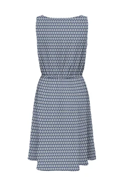 Only Vestido Corto Estampado Sin Mangas Azul Medio New