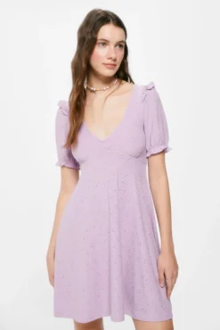 * Vestido Corto Estructura Morado Online