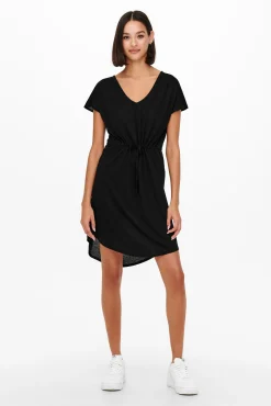 JDY Vestido Corto Fluido Negro Discount