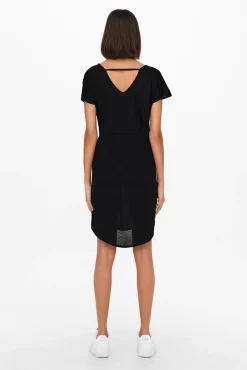 JDY Vestido Corto Fluido Negro Discount