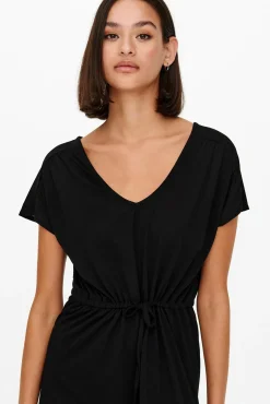 JDY Vestido Corto Fluido Negro Discount