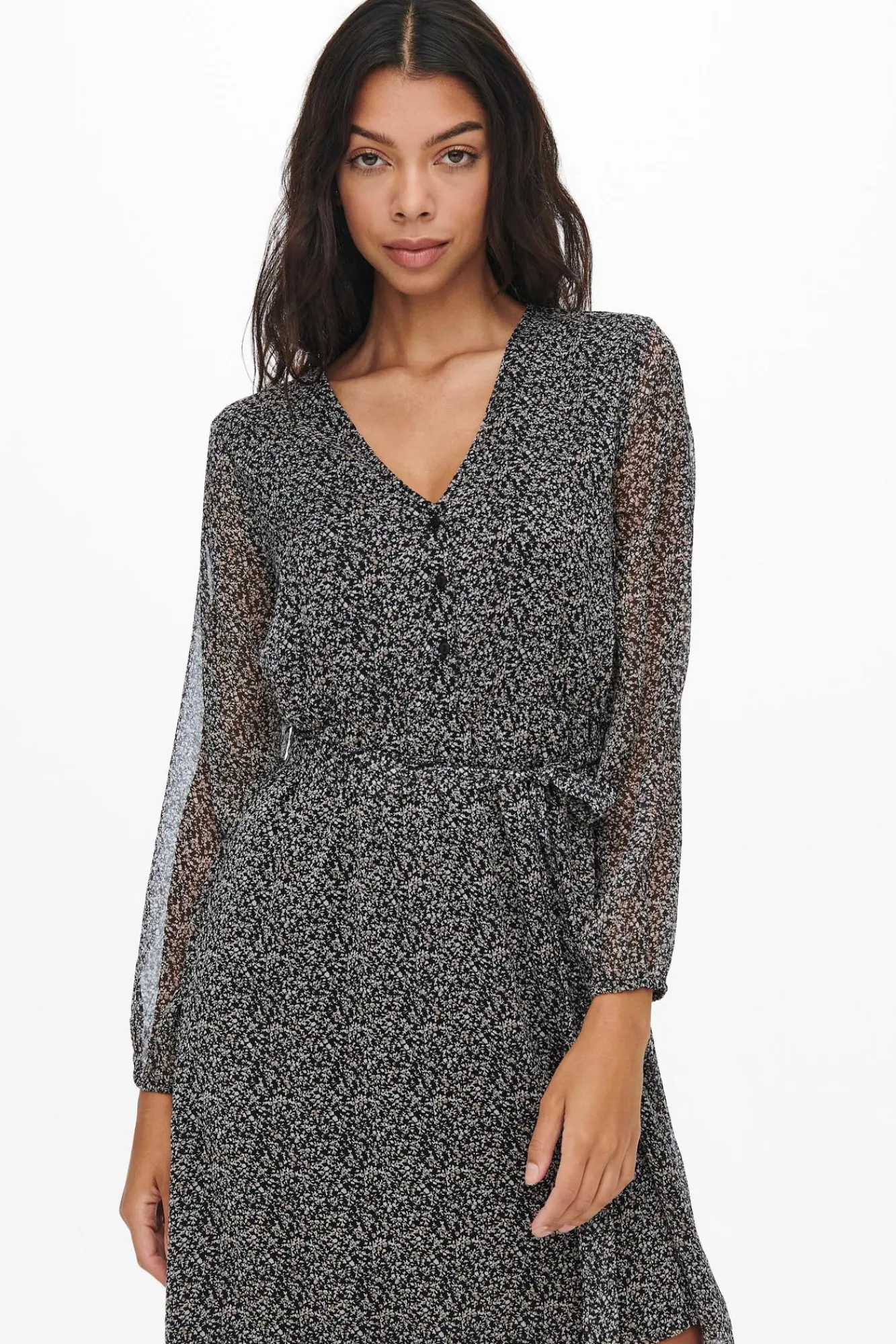 Only Vestido Corto Lazo Negro Clearance