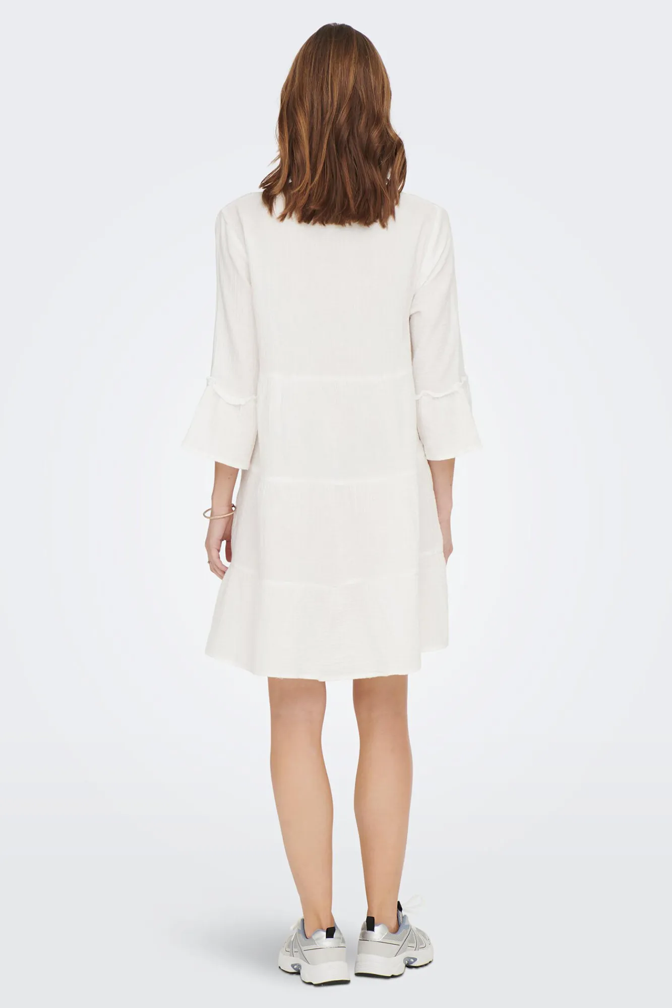 Only Vestido Corto Manga 3/4 Blanco Best