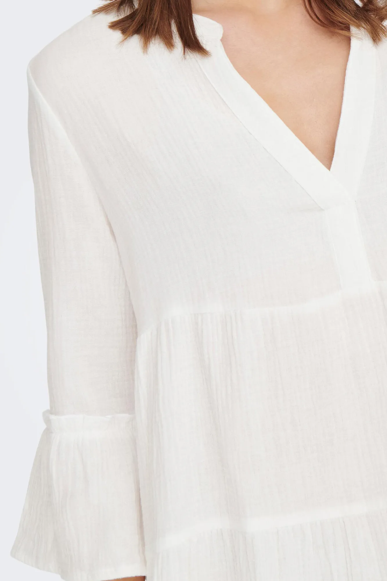 Only Vestido Corto Manga 3/4 Blanco Best
