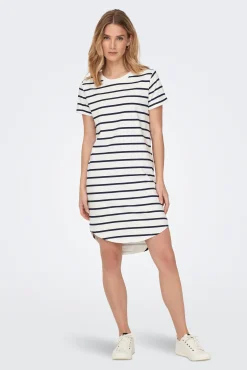 JDY Vestido Corto Manga Corta Blanco Outlet