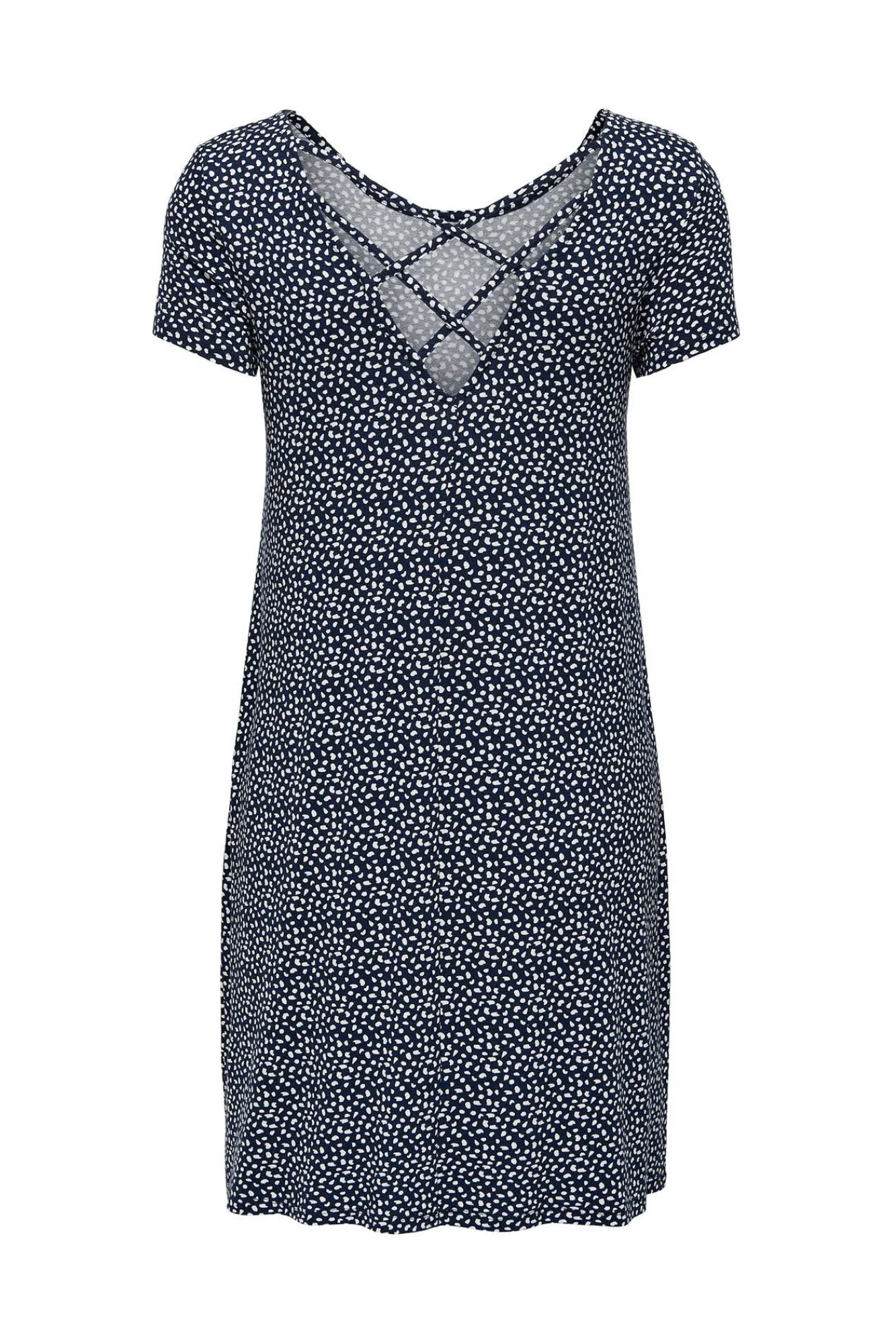 Only Vestido Corto Manga Corta Azul Medio Hot