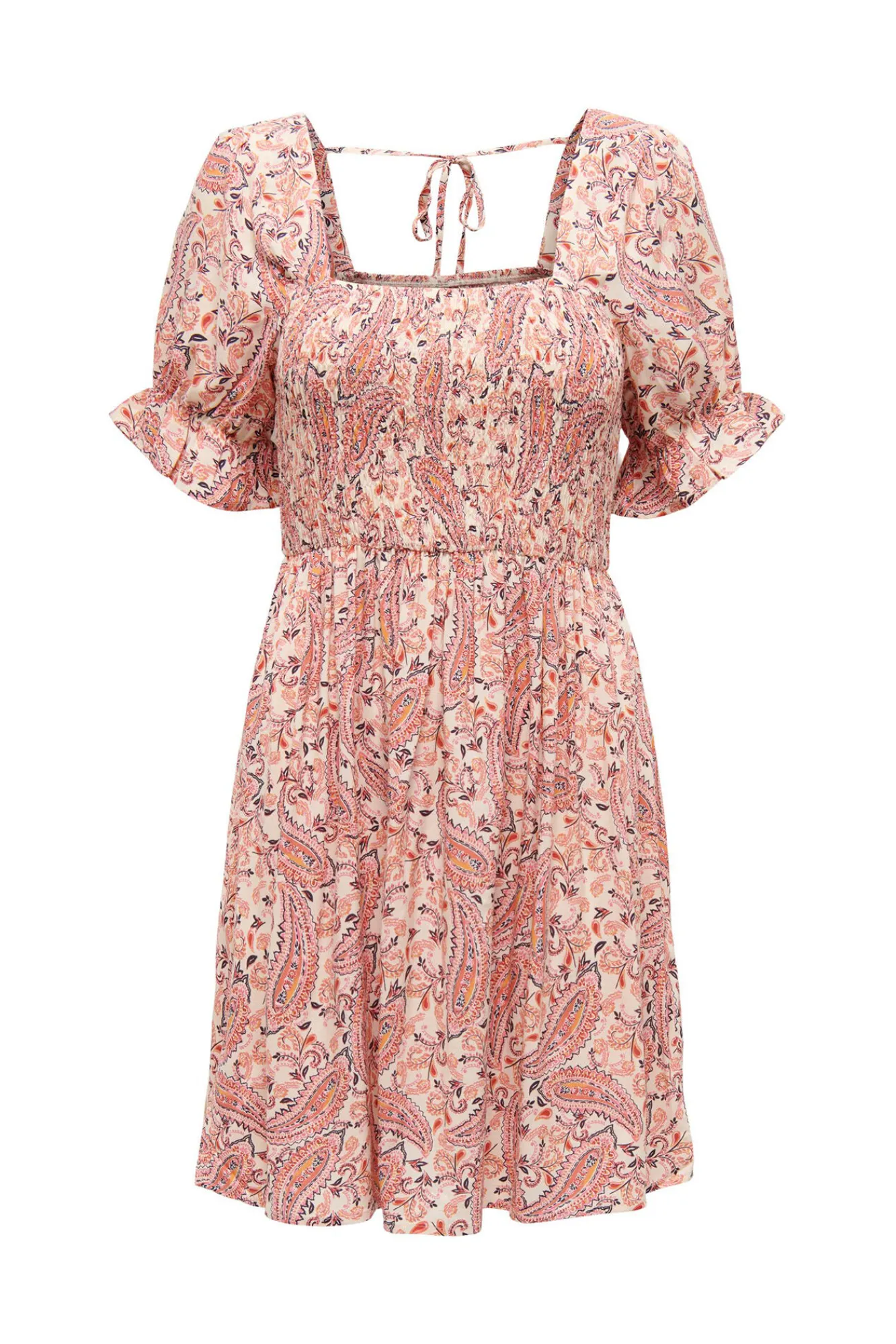 JDY Vestido Corto Manga Corta Gris Medio Discount