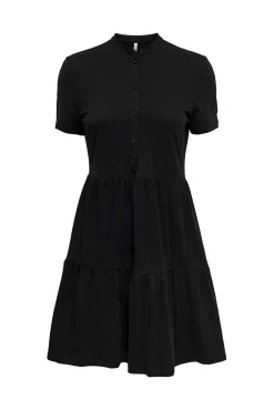 Only Vestido Corto Manga Corta Negro Online