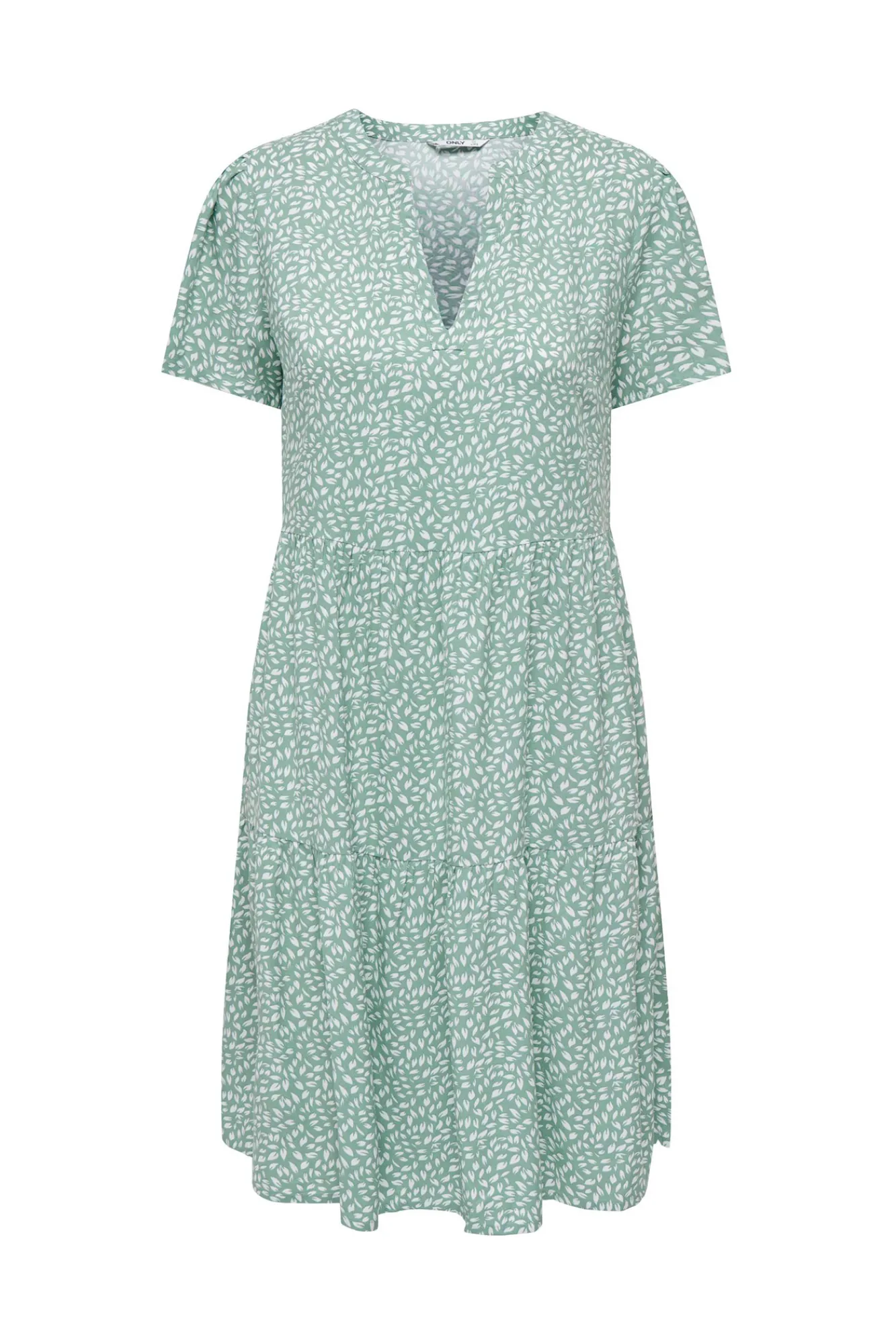Only Vestido Corto Manga Corta Verde Hot