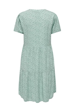 Only Vestido Corto Manga Corta Verde Hot