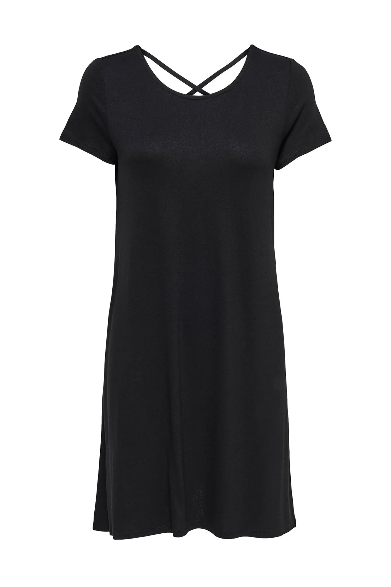 Only Vestido Corto Manga Corta Negro New