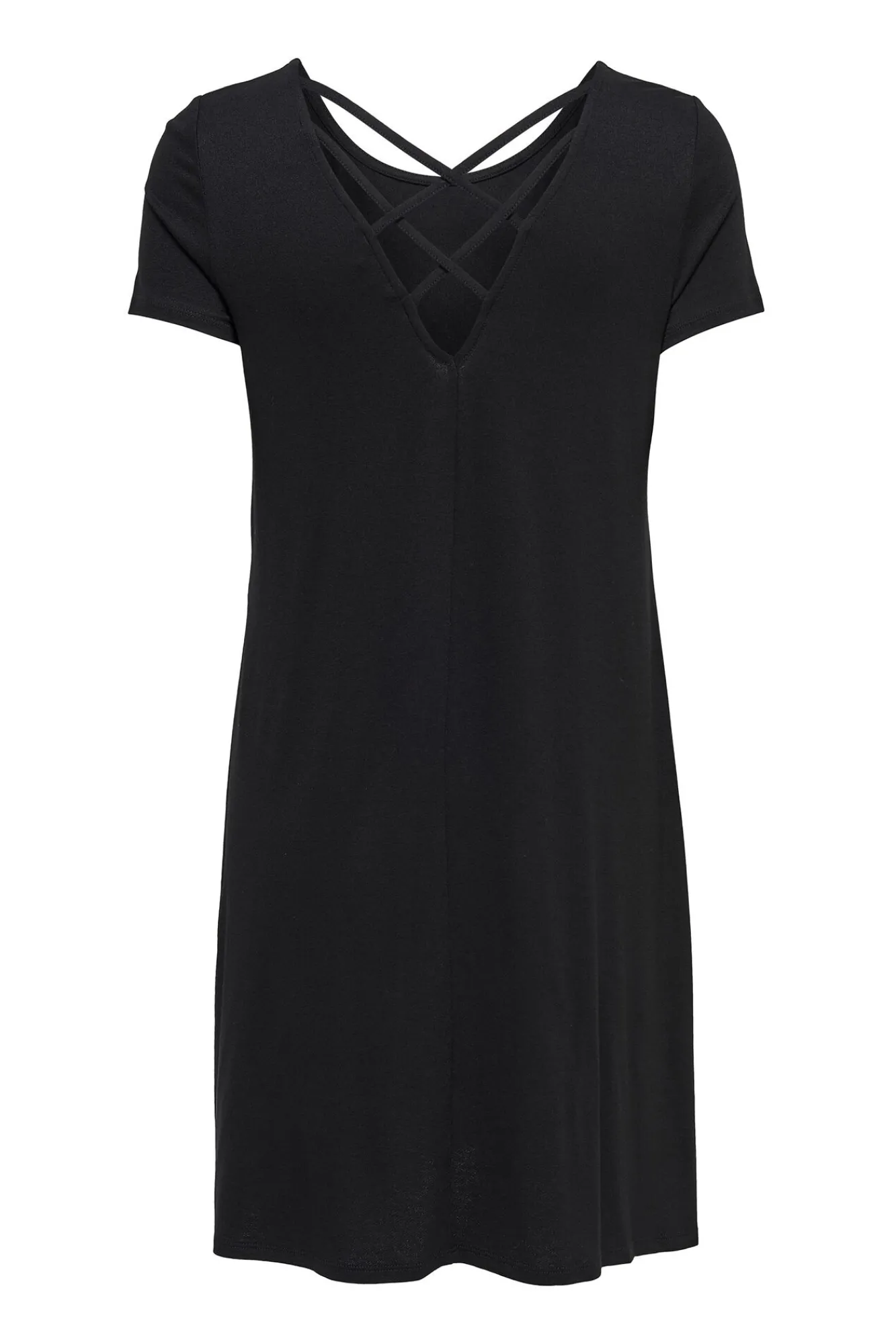 Only Vestido Corto Manga Corta Negro New