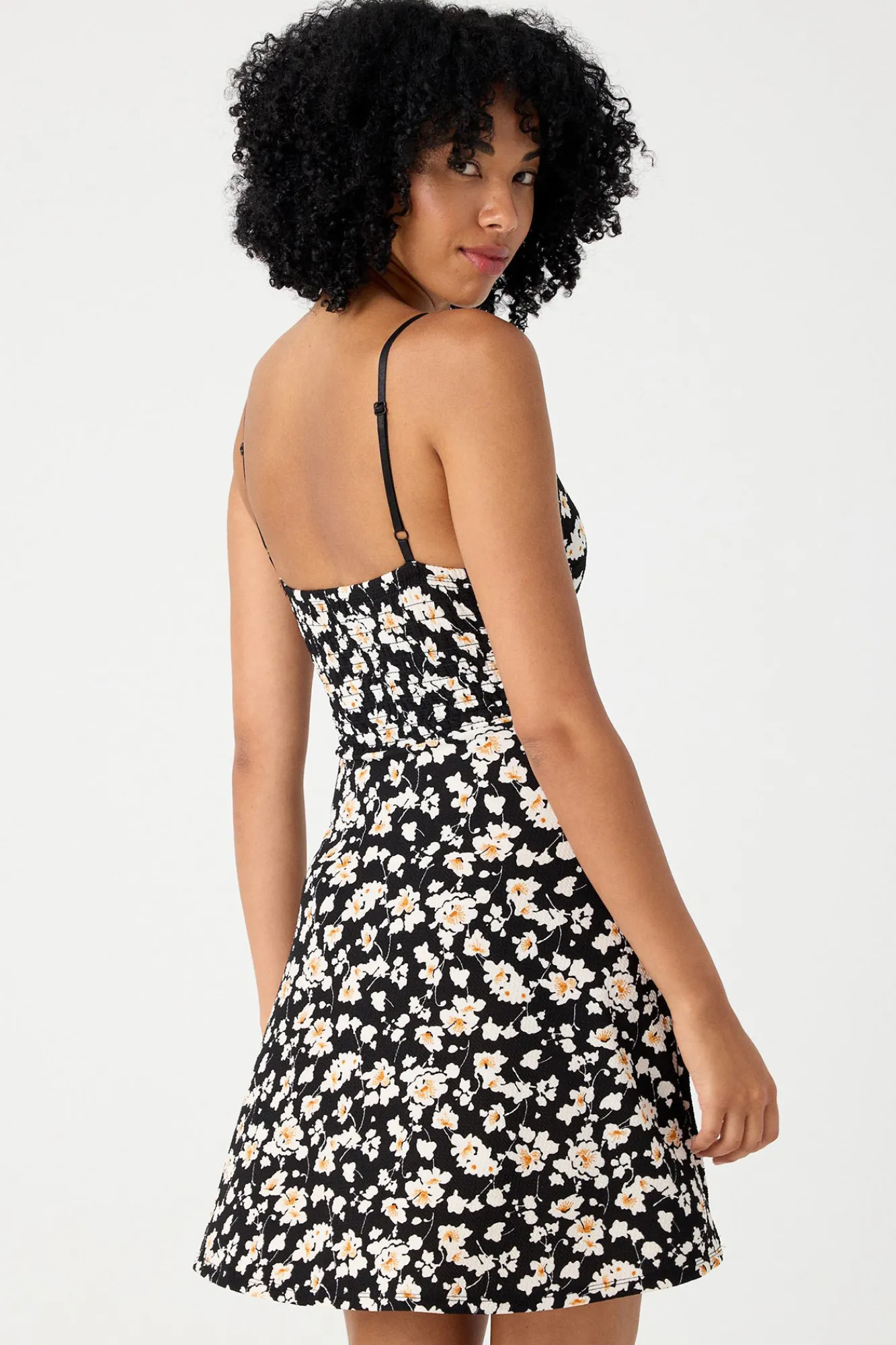 Inside Vestido Corto Print Floral Negro Best