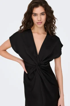 JDY Vestido Corto Satinado Negro Outlet