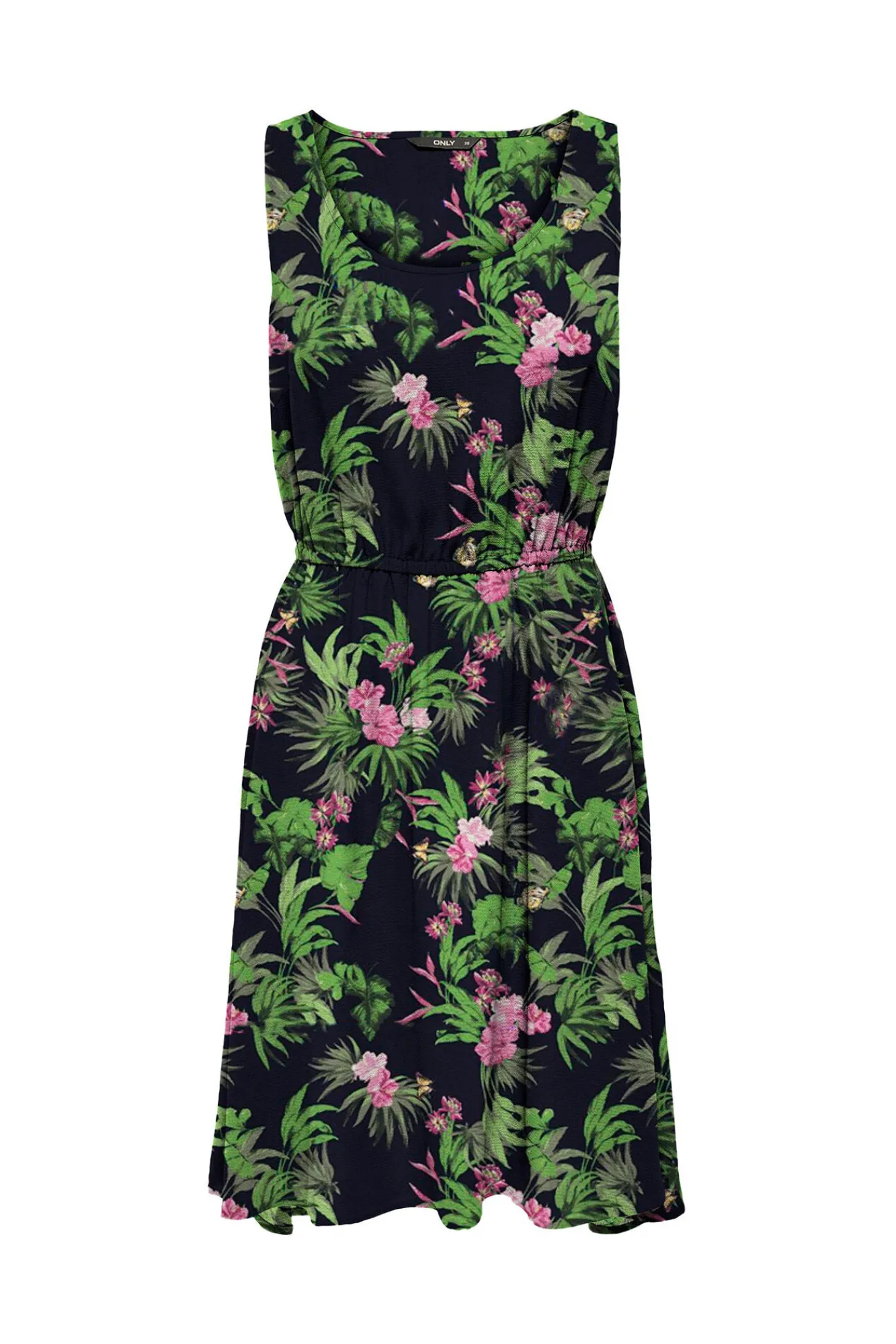 Only Vestido Corto Sin Mangas Negro Online