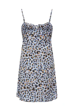 Only Vestido Corto Tirantes Azul Medio Best