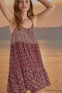 Women'secret Vestido Corto Tirantes Estampado New