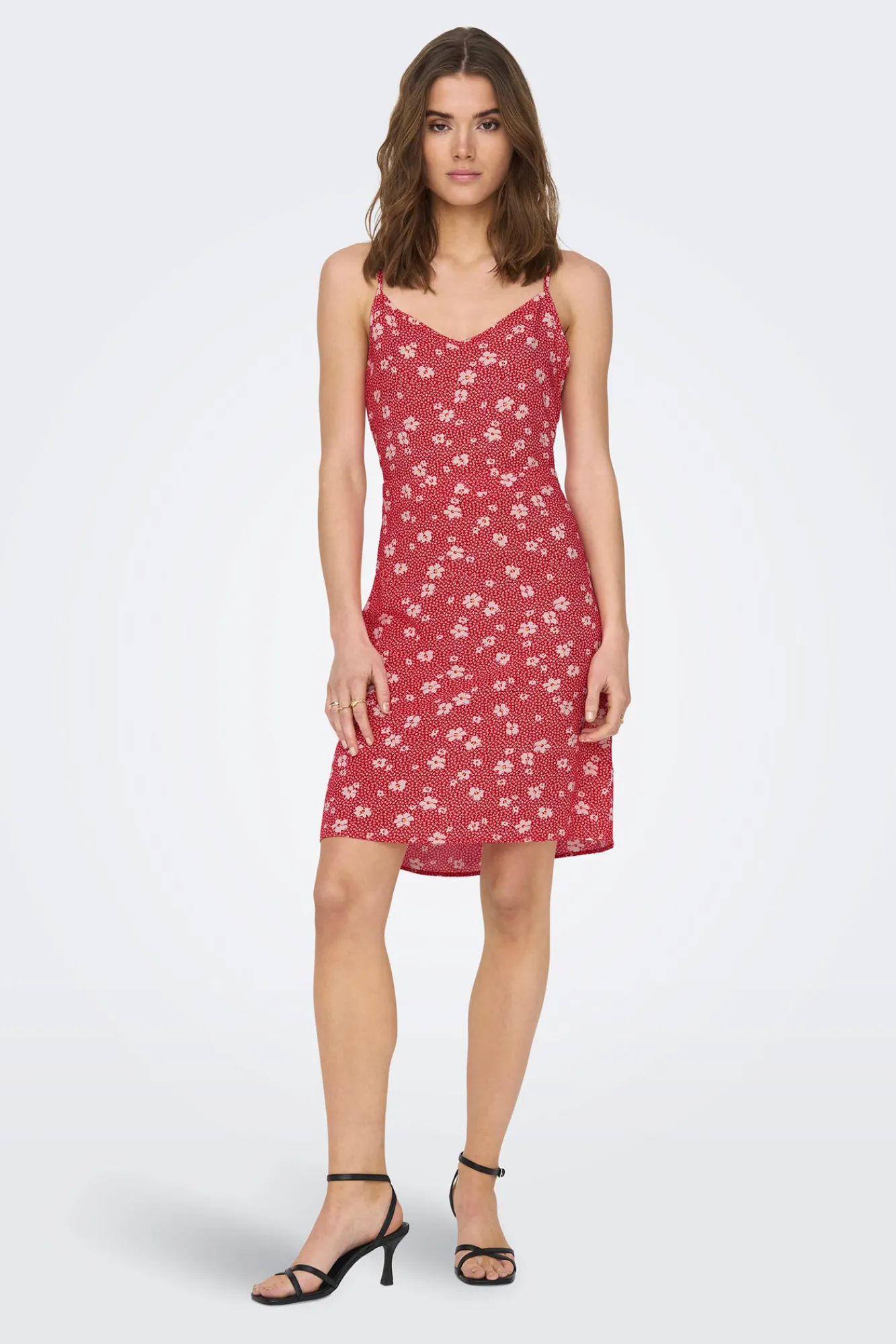 Only Vestido Corto Tirantes Rojo Clearance